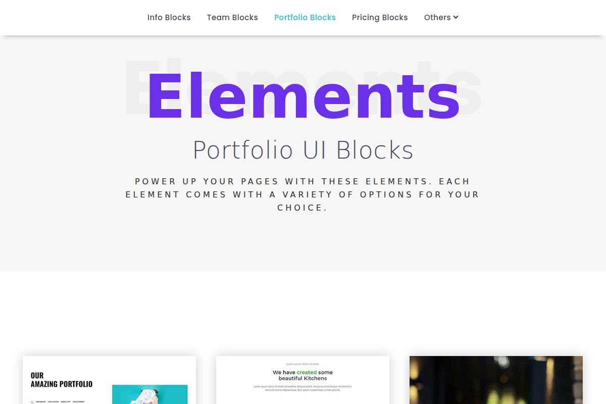 Elements Portfolio